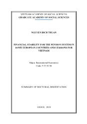 Financial stability for the pension system in some european countries and lesssons for Vietnam