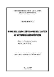 Human resource development strategy of Vietnam pharmaceutical