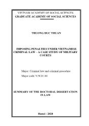 Imposing penalties under vietnamese criminal law – A case study of military courts