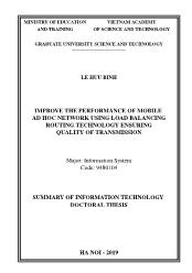 Improve the performance of mobile ad hoc network using load balancing routing technology ensuring quality of transmission