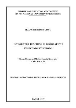 Integrated teaching in geography 9 in secondary school