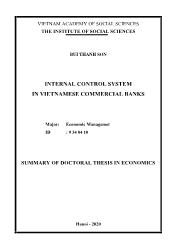 Internal control system in Vietnamese commercial banks