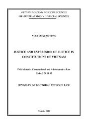 Justice and expression of justice in constitutions of Vietnam