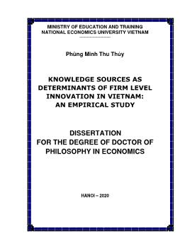 Knowledge sources as determinants of firm level innovation in Vietnam: An empirical study