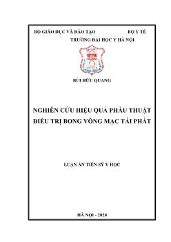 Luận án Nghiên cứu hiệu quả phẫu thuật điều trị bong võng mạc tái phát