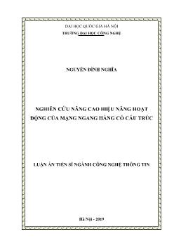 Luận án Nghiên cứu nâng cao hiệu năng hoạt động của mạng ngang hàng có cấu trúc