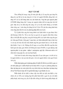 Luận văn Nghiên cứu áp dụng và đánh giá hiệu quả của phương pháp nút nhánh tĩnh mạch cửa gây phì đại gan trước phẫu thuật cắt gan