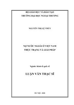 Luận văn Nợ nước ngoài tại Việt Nam thực trạng và giải pháp