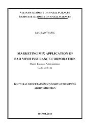 Marketing mix application of Bao Minh insurance corporation