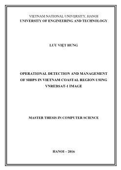 Operational detection and management of ships in Vietnam coastal region using vnredsat - 1 image