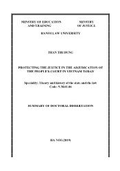 Protecting the justice in the adjudication of the people's court in Vietnam today