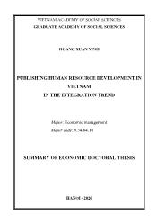 Publishing human resource development in vietnam in the integration trend