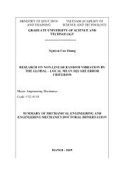 Research on non-Linear random vibration by the global – local mean square error criterion