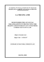 Responsibilities of social organizations in protecting the rights and interests of consumers under Vietnam’s law