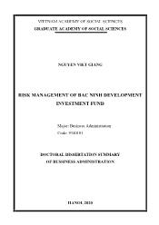 Risk management of Bac Ninh development investment fund