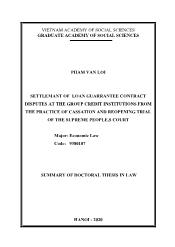 Settlemant of loan guarrantee contract disputes at the group credit institutions from the practice of cassation and reopening trial of the supreme people,s court