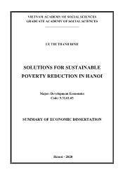 Solutions for sustainable poverty reduction in Hanoi