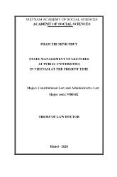 State management of lectures at public universities in vietnam at the present time