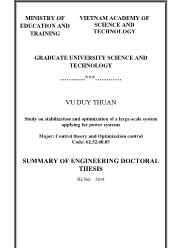 Study on stabilization and optimization of a large - Scale system applying for power systems