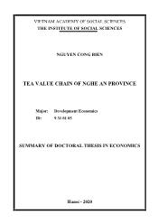 Tea value chain of nghe an province