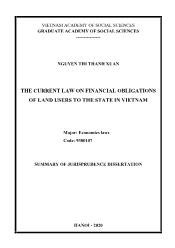 The current law on financial obligations of land users to the state in Vietnam