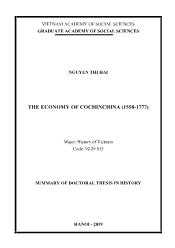 The economy of cochinchina (1558 - 1777)