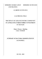 The impact of asean economic community on attracting foreign direct investment in Vietnam