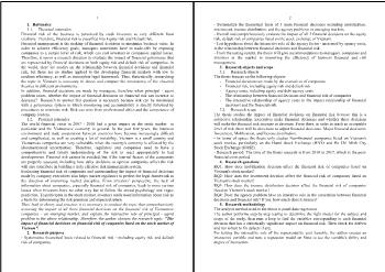 The impact of financial decisions on financial risk of companies listed on the stock market of Vietnam