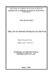 The law on deposit insurance in Vietnam