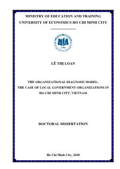 The organizational diagnosis model: The case of local government organizations in Ho Chi Minh city, Vietnam