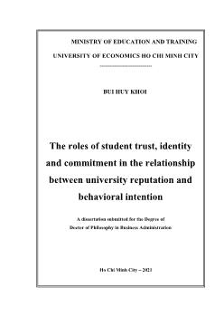 The roles of student trust, identity and commitment in the relationship between university reputation and behavioral intention