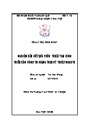 Tóm tắt Luận án Nghiên cứu kết quả phẫu thuật tạo hình thiểu sản vành tai nặng theo kỹ thuật Nagata