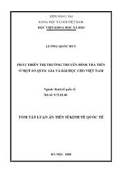 Tóm tắt Luận án Phát triển thị trường truyền hình trả tiền ở một số quốc gia và bài học cho Việt Nam