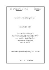 Tóm tắt Luận văn Luân chuyển công chức trong bộ máy hành chính nhà nước trên địa bàn tỉnh Đắk Nông