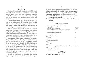 Tóm tắt Luận văn Nghiên cứu đặc điểm lâm sàng, cận lâm sàng, kết quả điều các bệnh tăng sinh lympho phần phụ nhãn cầu