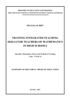 Training integrated teaching skills for teachers of mathematics in high schools