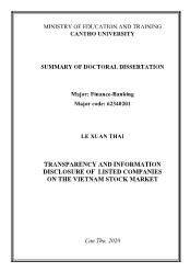 Transparency and information disclosure of listed companies on the Vietnam stock market
