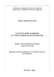 Us non - Tariff barriers to Vietnamese seafood export