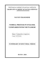 Verbal process in English, compared with vietnamese