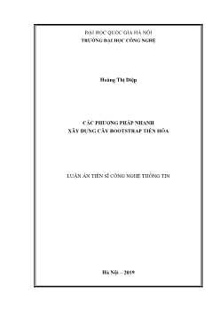 Luận án Các phương pháp nhanh xây dựng cây bootstrap tiến hóa