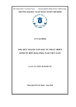 Luận án Thu hút nguồn vốn đầu tư phát triển kinh tế biển đảo phía nam Việt Nam