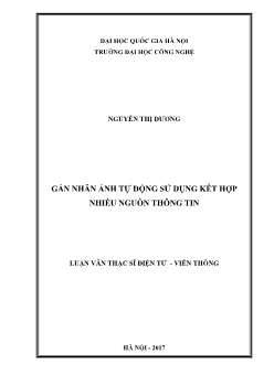 Luận văn Gán nhãn ảnh tự động sử dụng kết hợp nhiều nguồn thông tin