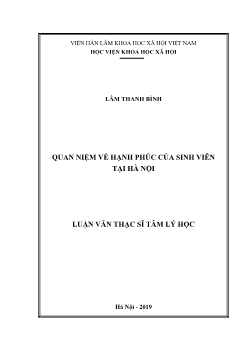 Luận văn Quan niệm về hạnh phúc của sinh viên tại Hà Nội