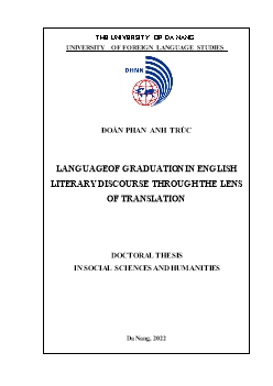 Luận án Language of graduation in english literary discourse through the lens of translation