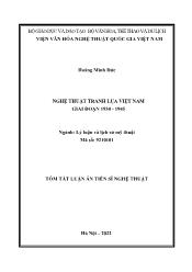 Tóm tắt Luận án Nghệ thuật tranh lụa Việt Nam giai đoạn 1930-1945