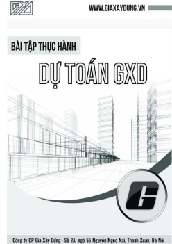 Bài tập thực hành Dự toán GXD