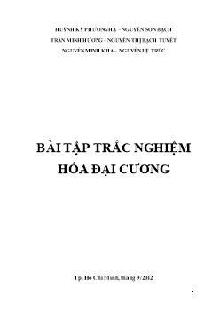 Bài tập trắc nghiệm Hóa đại cương - Trường Đại học Bách khoa