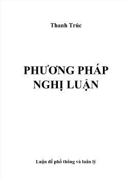 Giáo trình Phương pháp nghị luận