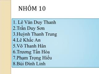 Bài thuyết trình Các chỉ tiêu vi sinh trong việc đánh giá chất lượng nước