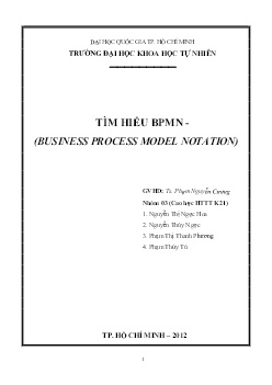 Đề tài Tìm hiểu BPMN (Business process model notation)